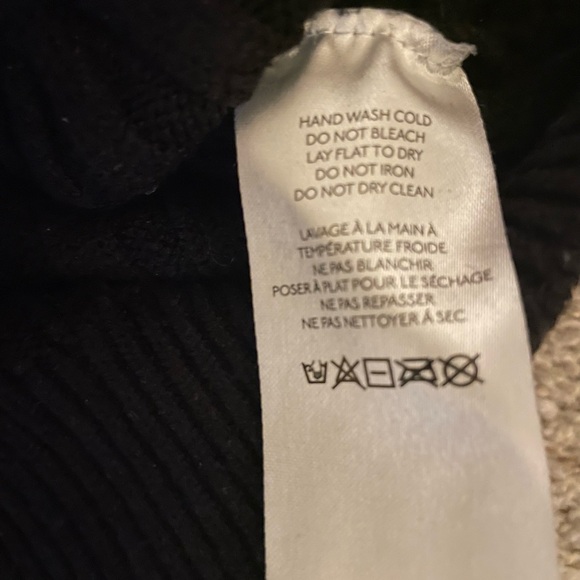 Anthropologie Black Crop Ribbed Knit Sweater with Twist Front - Picture 7 of 10